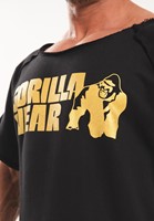 Gorilla Wear Classic Work Out Top - Zwart/Goud - borstlogo