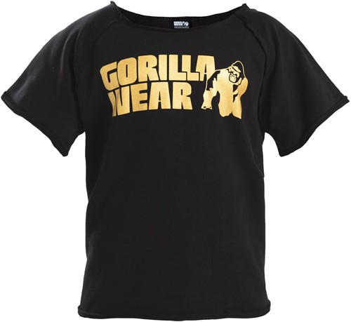 Gorilla Wear Classic Work Out Top - Zwart/Goud - front