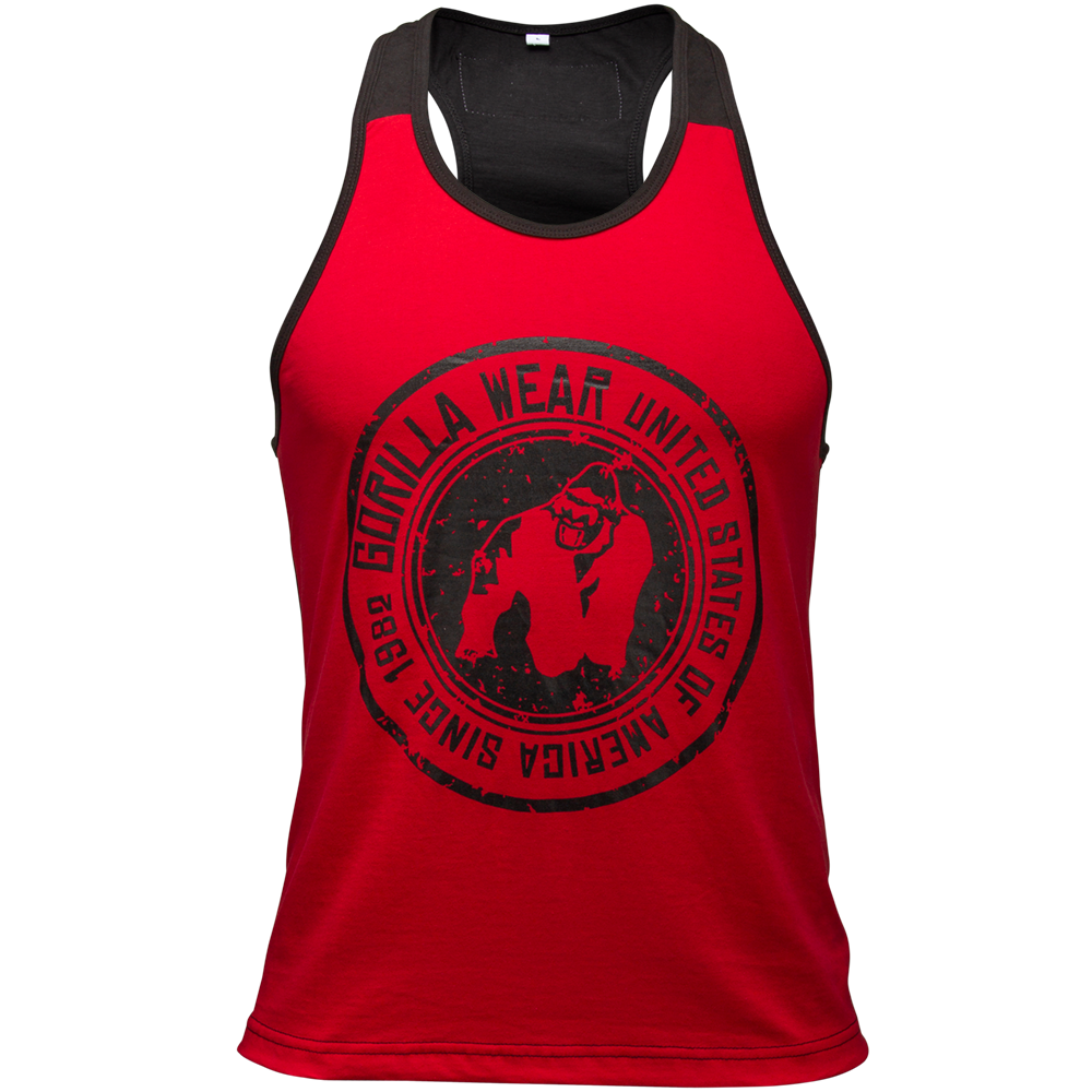 Gorilla Wear Roswell Tank Top Redblack Xl gorilla wear kopen in de aanbieding