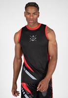 Gorilla Wear Hornell Tank Top - Unisex - Zwart/Rood-2