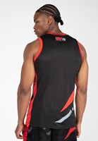 Gorilla Wear Hornell Tank Top - Unisex - Zwart/Rood-3
