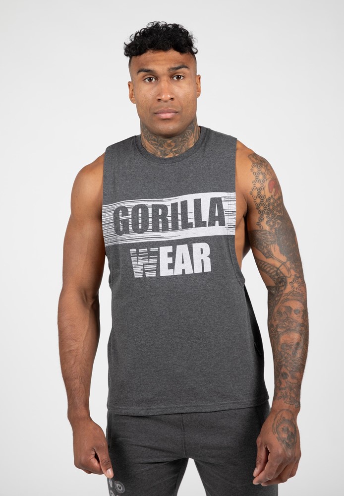 Gorilla Wear Lopez Drop Armhole Tank Top - Donkergrijs - 2XL