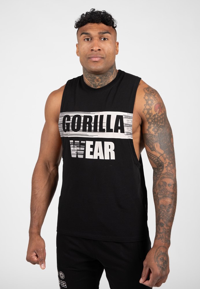 Gorilla Wear Lopez Drop Armhole Tank Top - Zwart - 2XL