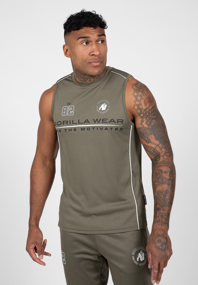 Gorilla Wear Broxton Tank Top - Legergroen - 4XL