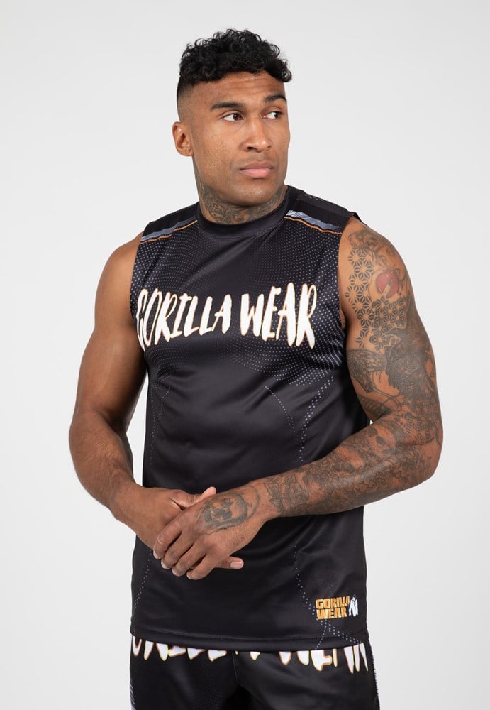 Gorilla Wear Clayton Tank Top - Zwart/Goud - L