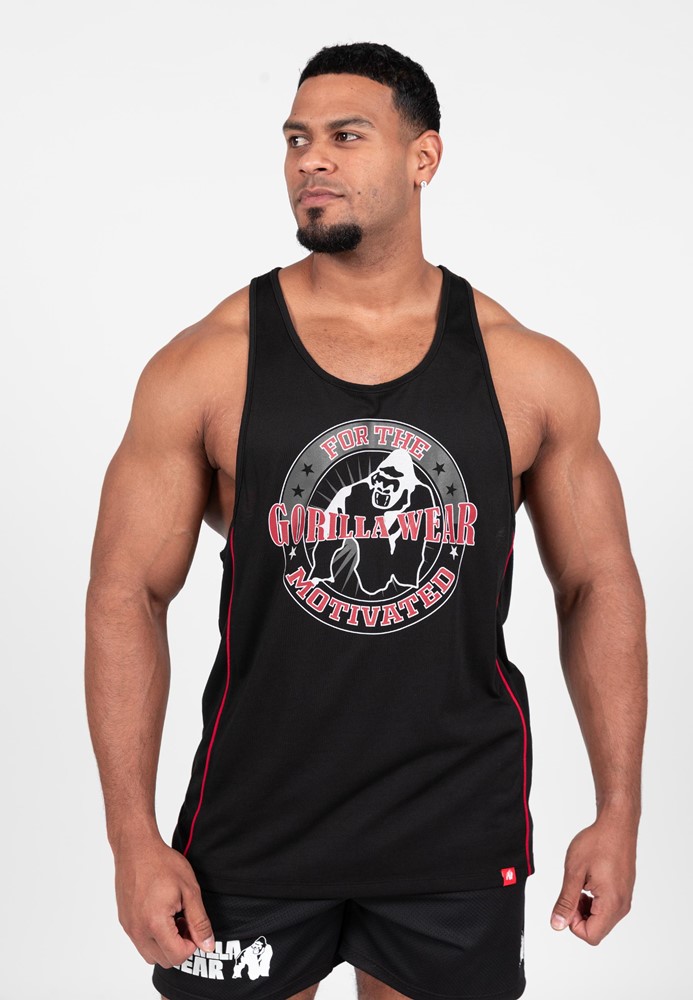 Gorilla Wear Casper Stringer - Zwart/Rood - S