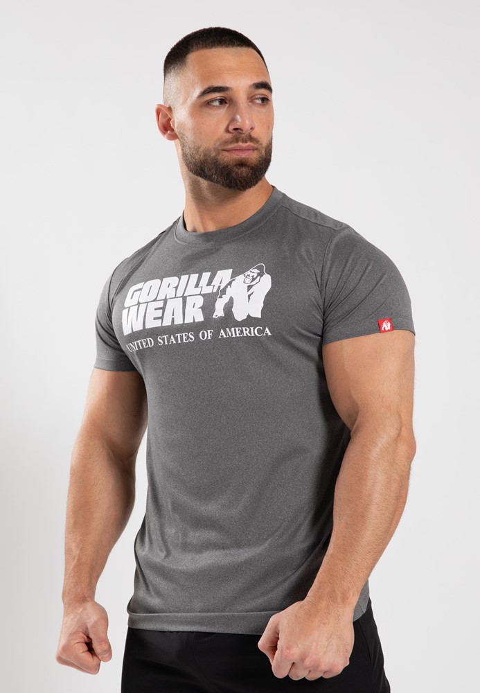 Gorilla Wear Classic Training T-shirt - Grijs GemÃªleerd - 3XL