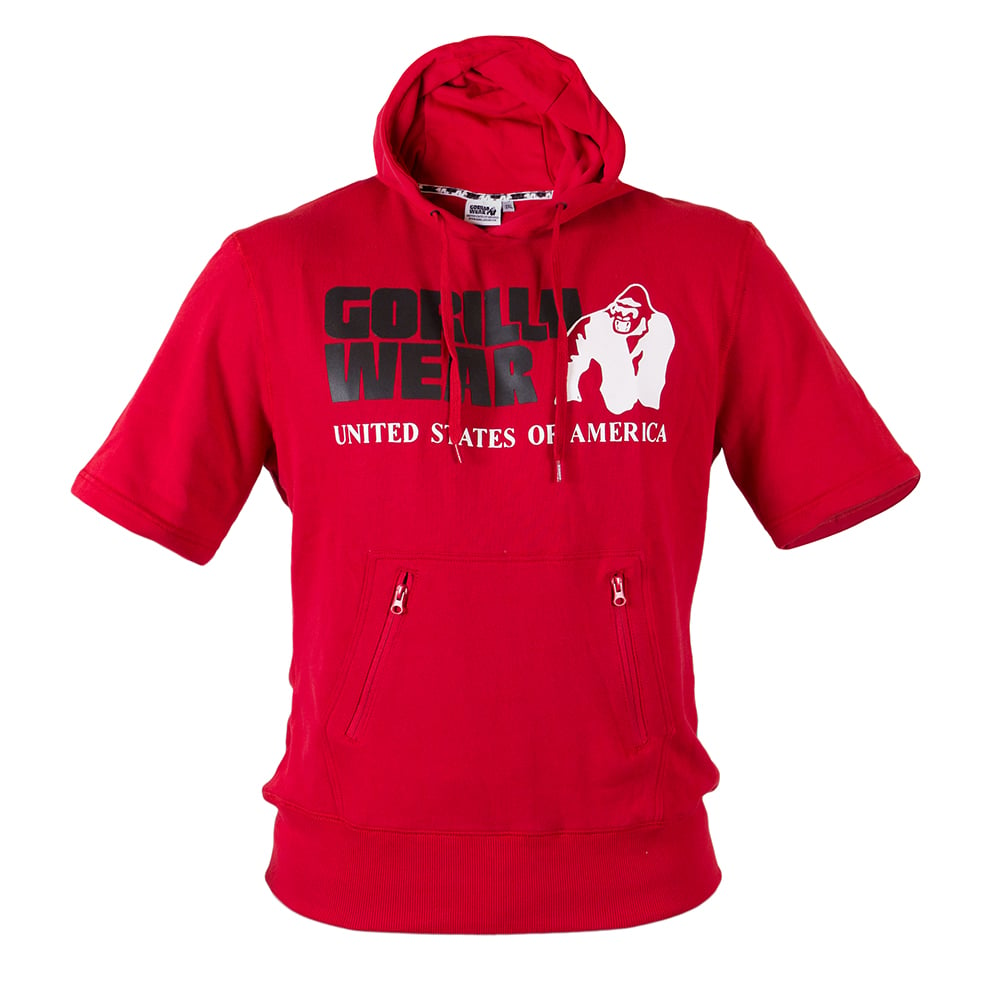 Gorilla Wear Boston Short Sleeve Hoodie Red-M