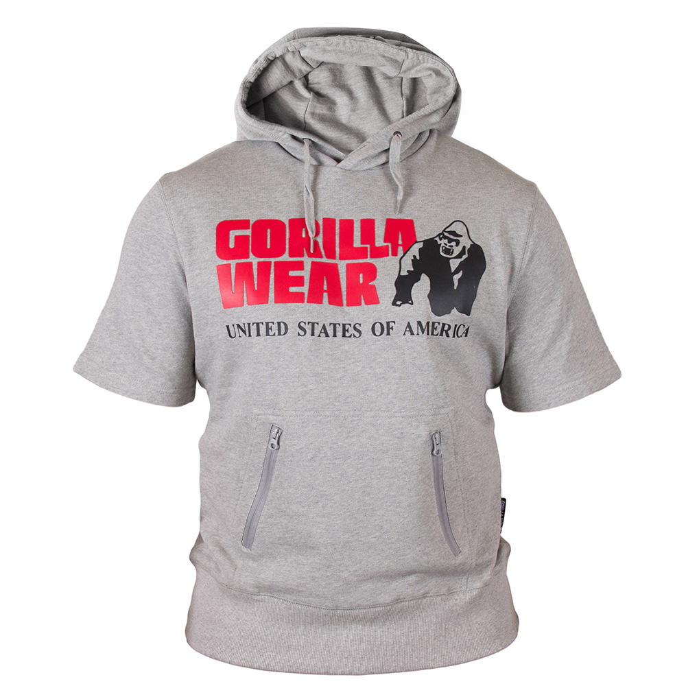 Gorilla Wear Boston Short Sleeve Hoodie Grey-M