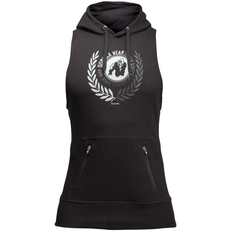 Gorilla Wear Manti Sleeveless Hoodie Black gorilla wear kopen in de aanbieding