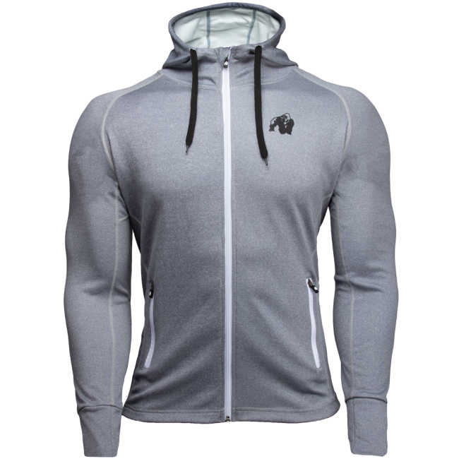 Gorilla Wear Bridgeport Zipped Hoodie Silverblue 3Xl gorilla wear kopen in de aanbieding
