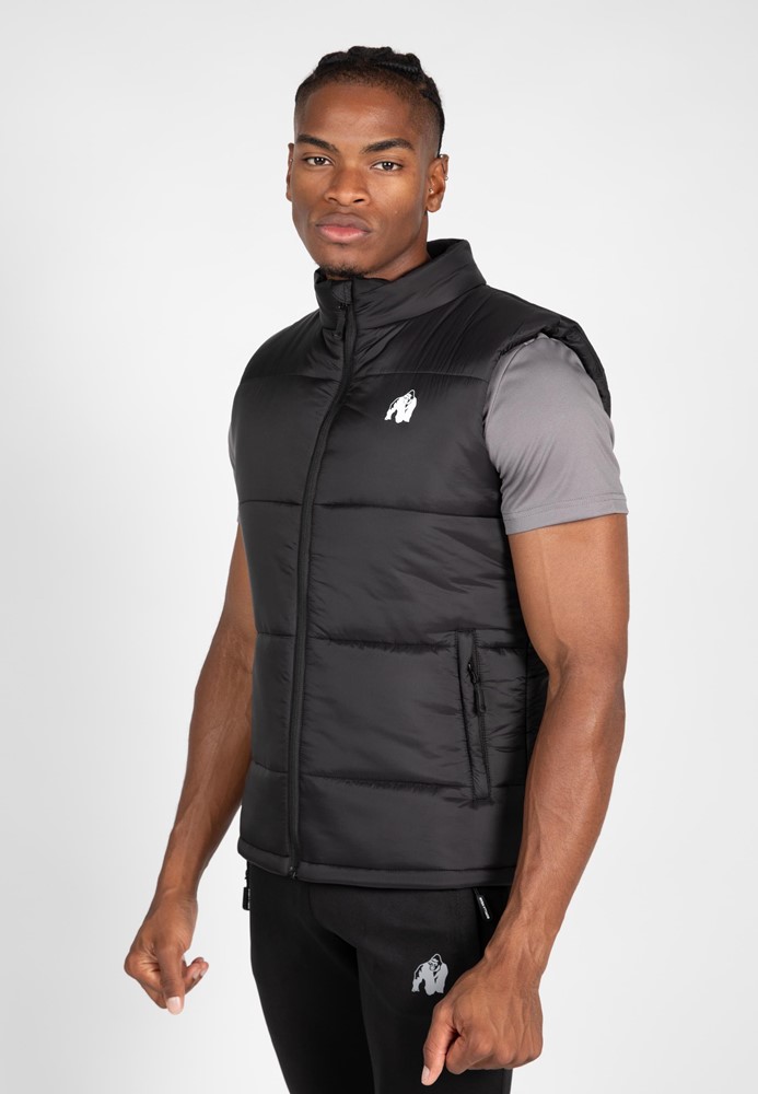 Gorilla Wear Irvine Puffer Vest - Bodywarmer - Zwart - M