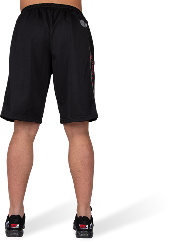 Gorilla Wear Functional Mesh Shorts - Zwart/Rood-3