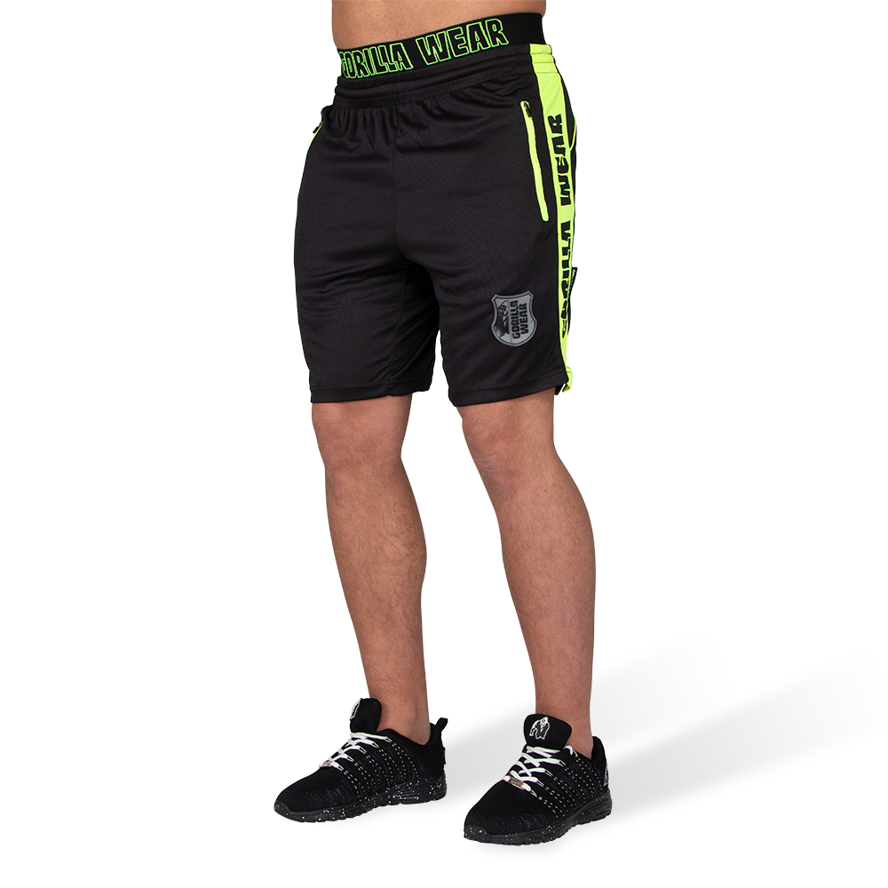 Gorilla Wear Shelby Shorts Blackneon Lime Xxl gorilla wear kopen in de aanbieding