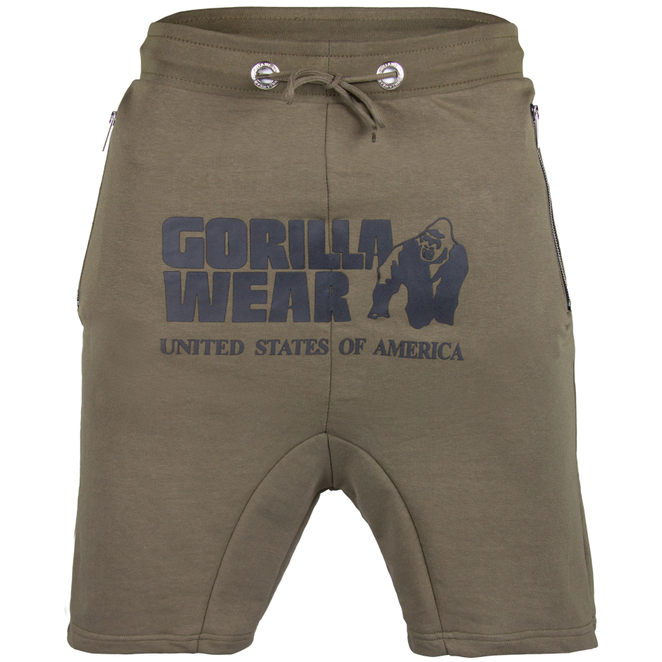 Gorilla Wear Alabama Drop Crotch Shorts Army Green L