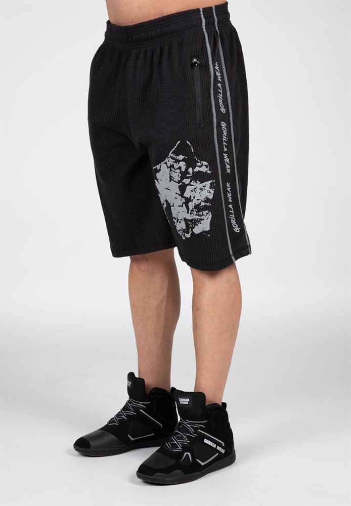 Gorilla Wear Buffalo Old School Workout Shorts - Zwart/Grijs - L/XL