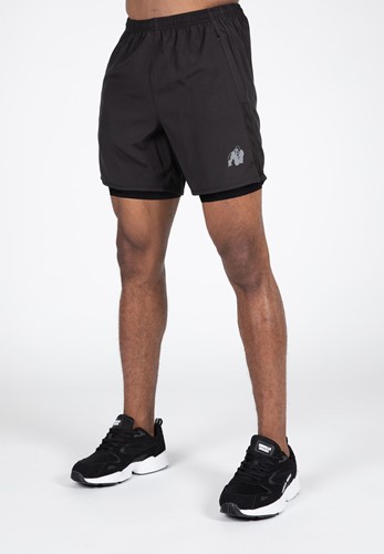 Gorilla Wear Modesto 2-In-1 Shorts - Zwart
