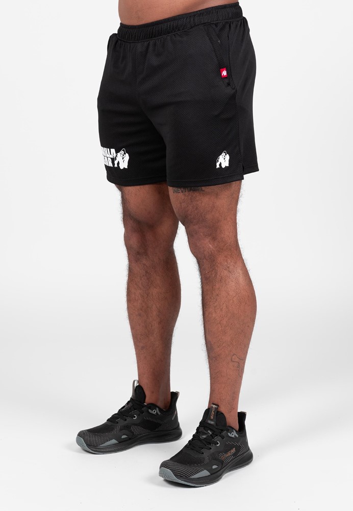 Gorilla Wear Miles Mesh Korte Broek - Zwart - 3XL