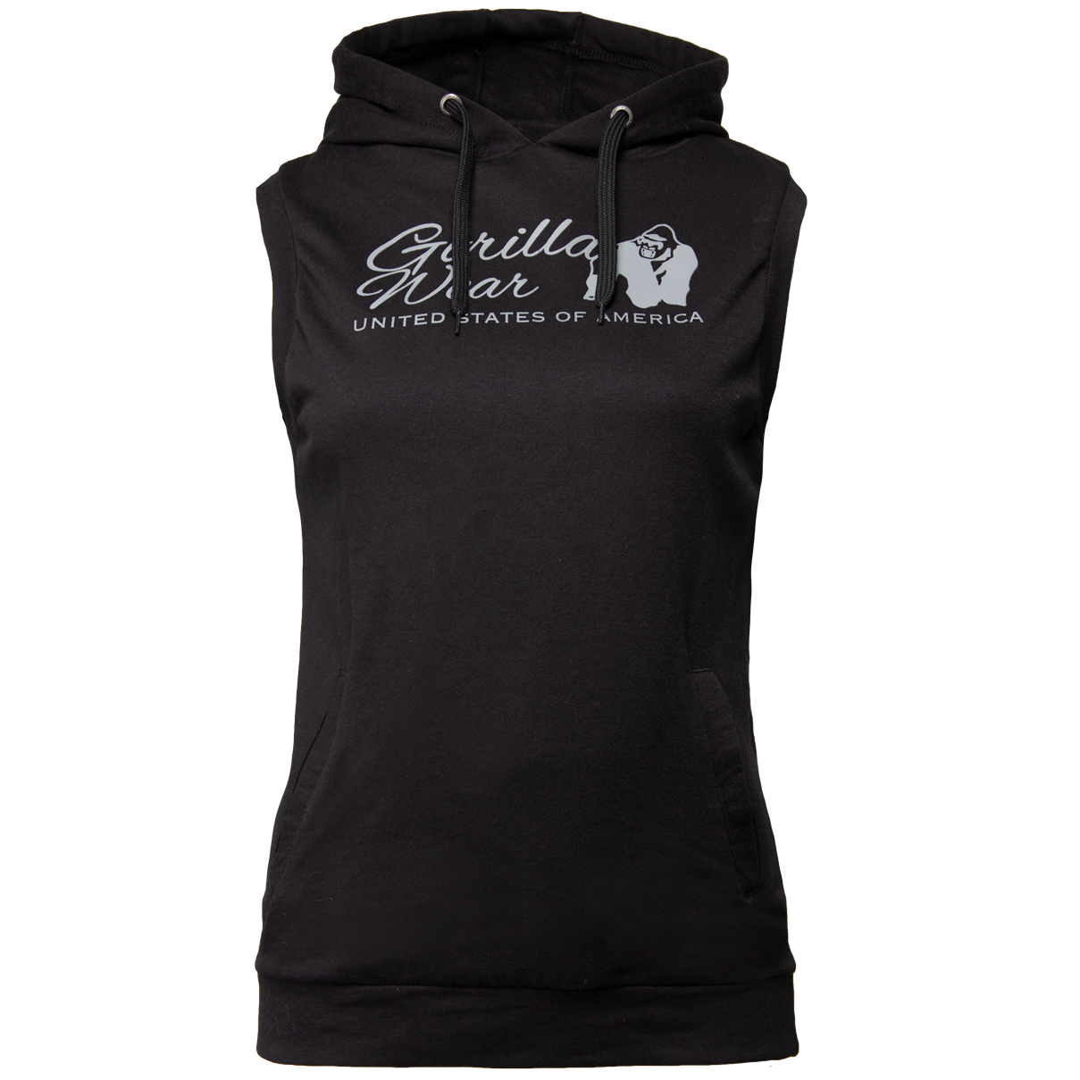Gorilla Wear Selma Sleeveless Hoodie Black Xs gorilla wear kopen in de aanbieding