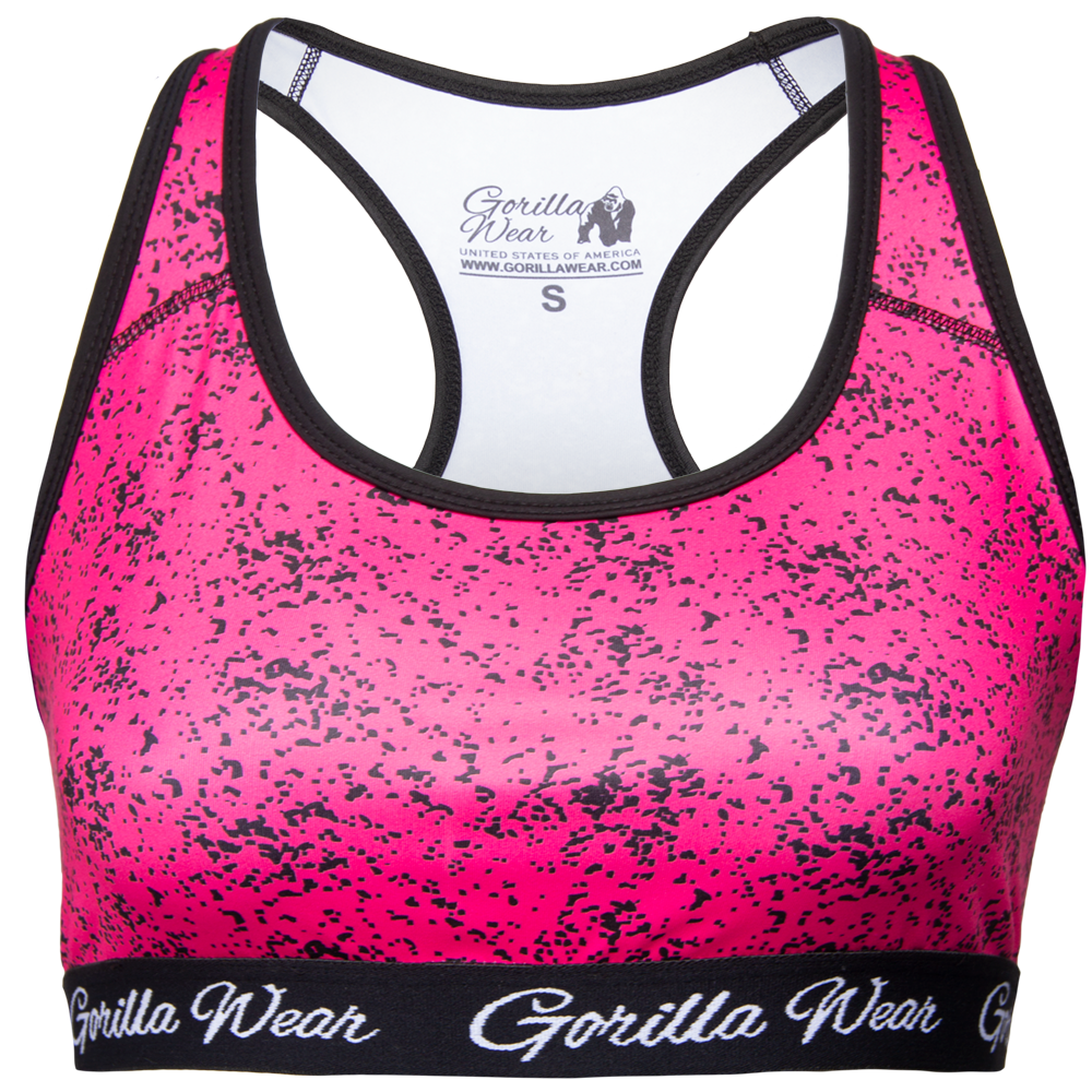 Gorilla Wear Hanna Sportbeha - Zwart/Roze - L