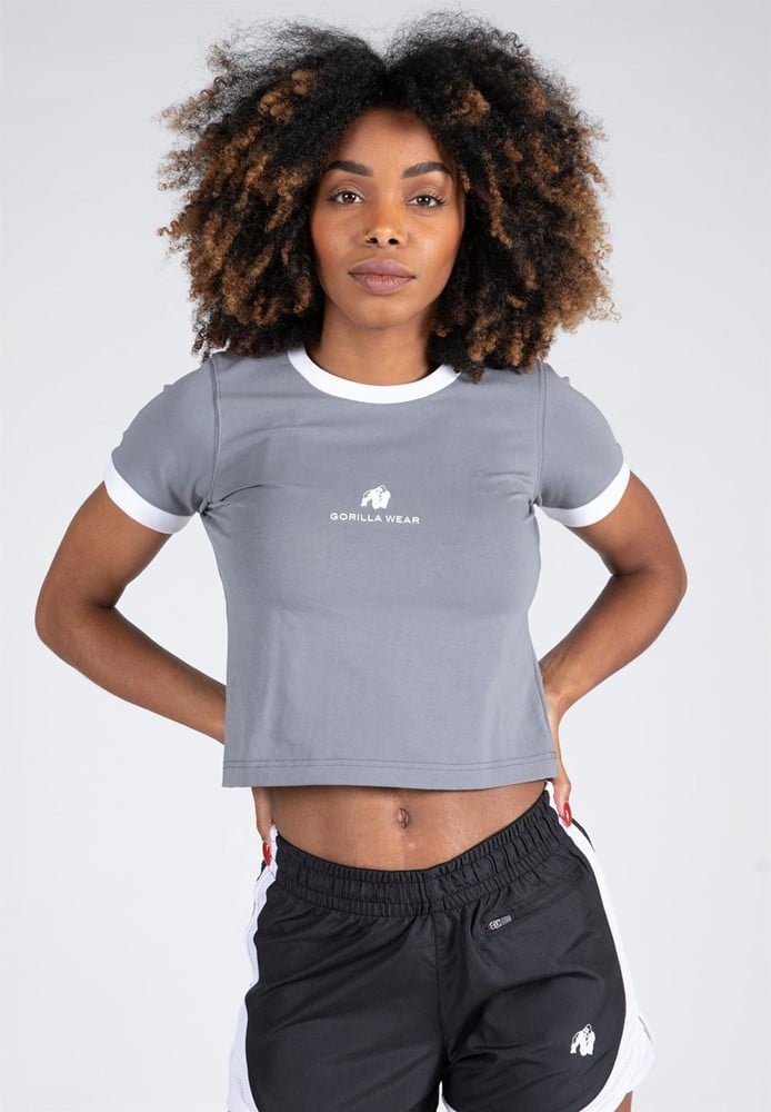 Gorilla Wear New Orleans Cropped T-Shirt - Grijs - M