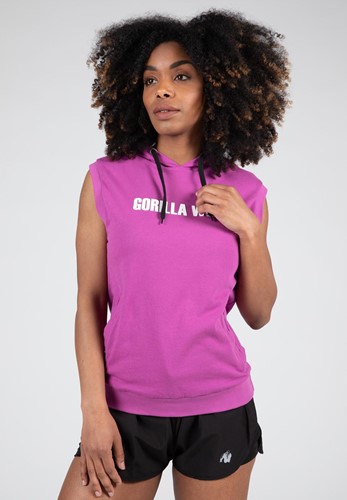 Gorilla Wear Virginia Mouwloos Hoodie - Fuchsia