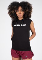 Gorilla Wear Virginia Mouwloos Hoodie - Zwart - XS