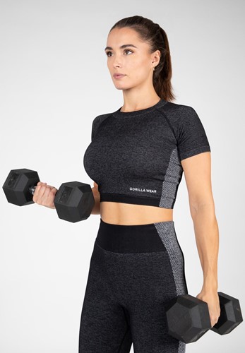 Gorilla Wear Selah Seamless Crop Top Zwart