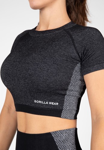 Gorilla Wear Selah Seamless Crop Top - Zwart-2