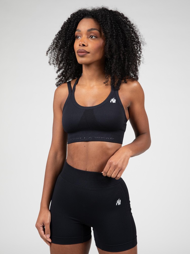 Gorilla Wear Whitney Seamless Sportbeha - Zwart - L/XL
