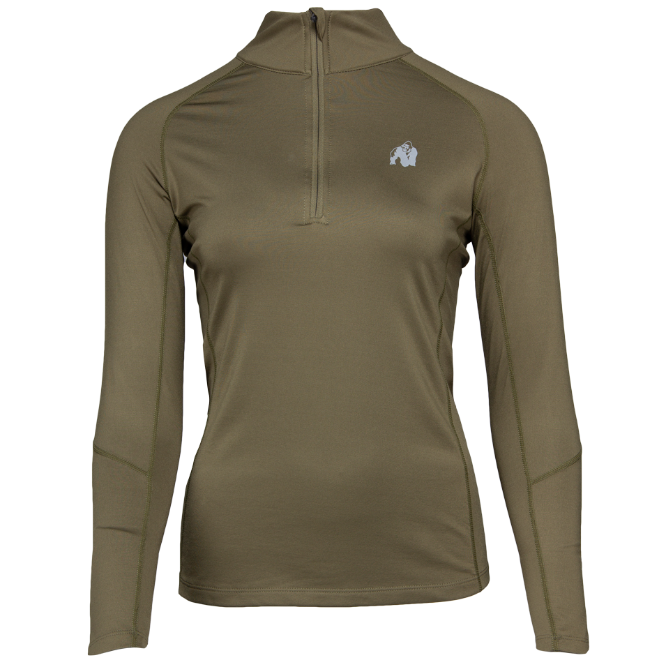 Gorilla Wear Melissa Longsleeve Army Green Xs gorilla wear kopen in de aanbieding
