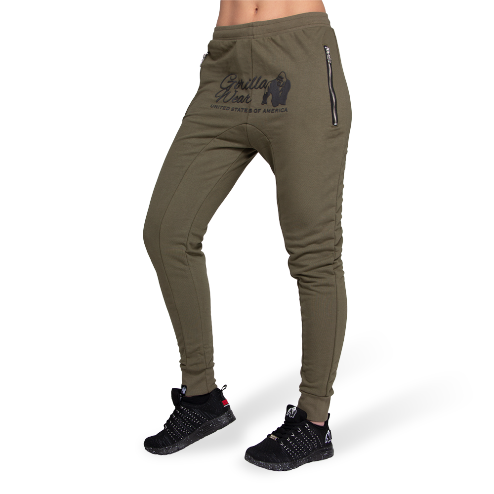 Gorilla Wear Celina Drop Crotch Joggers Army Green gorilla wear kopen in de aanbieding Gorilla Wear Celina Drop Crotch Joggers Army Green gorilla wear kopen in de aanbieding