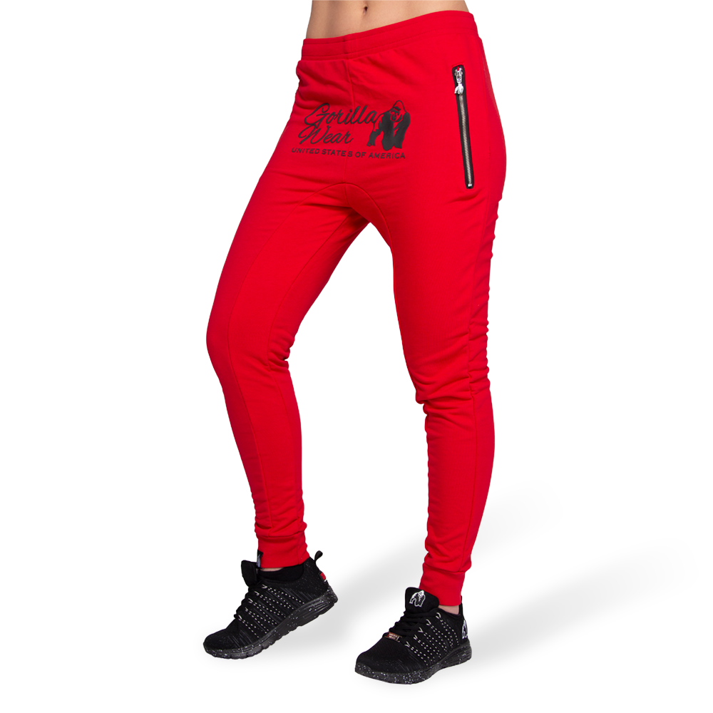 Gorilla Wear Celina Drop Crotch Joggers Red Xs gorilla wear kopen in de aanbieding