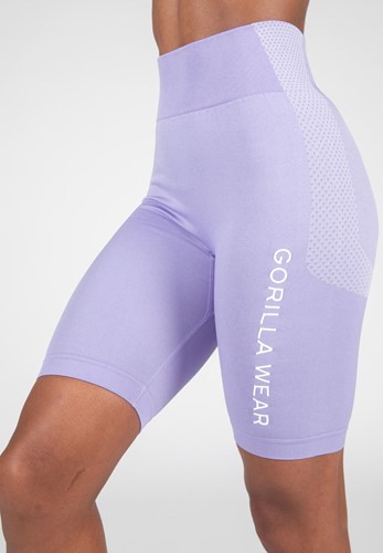 gorilla wear selah seamless cycling shorts lilac