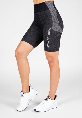 Gorilla Wear Selah Seamless Cycling Shorts - Zwart