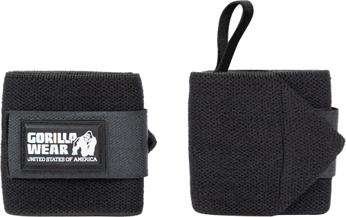 Gorilla Wear Basic Wrist Wraps - Zwart/Wit