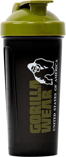Gorilla Wear Shake Beker XXL - 1000 ml - Zwart/Legergroen
