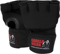 Gorilla Wear Gel Handschoenen met Omslag - Zwart/Wit - S/M