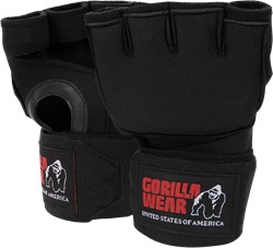 Gorilla Wear Gel Handschoenen met Omslag - Zwart/Wit