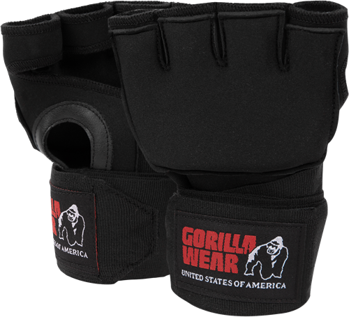 Gorilla Wear Gel Handschoenen met Omslag - Zwart/Wit