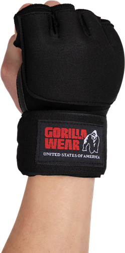 Gorilla Wear Gel Handschoenen met Omslag - Zwart/Wit-2