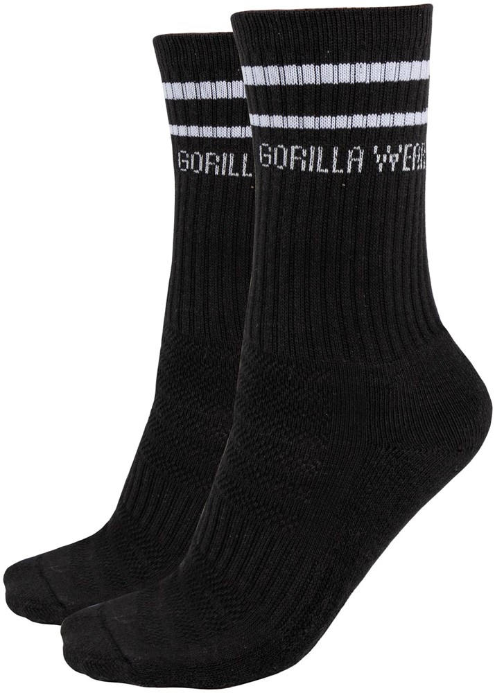 Gorilla Wear Crew Sokken 2-Pack - Zwart - EU 39-42