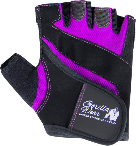 Gorilla Wear Womens Fitness Gloves - Fitness Handschoenen - Zwart/Paars