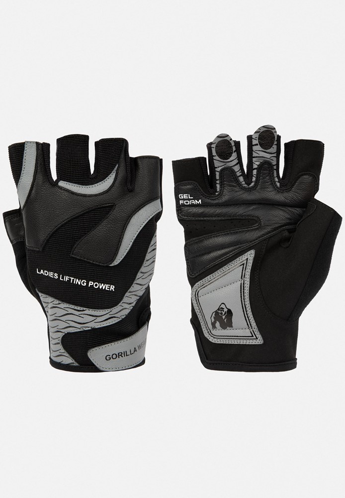 Gorilla Wear Dames Fitness Handschoenen 2.0 - Zwart/Grijs - L