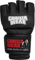 Gorilla Wear Berea MMA Handschoenen (Zonder Duim) - Zwart/Wit-3