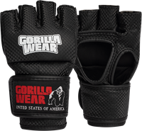 Gorilla Wear Berea MMA Handschoenen (Zonder Duim) - Zwart/Wit - L/XL