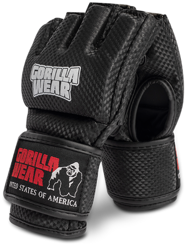 Gorilla Wear Berea MMA Handschoenen (Zonder Duim) - Zwart/Wit-2