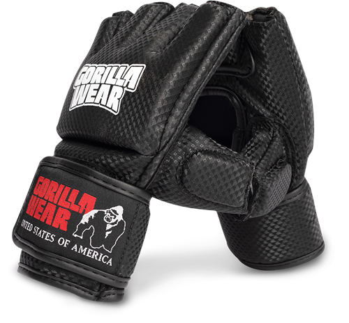 Gorilla Wear Manton MMA Handschoenen (Met Duim) - Zwart/Wit-2