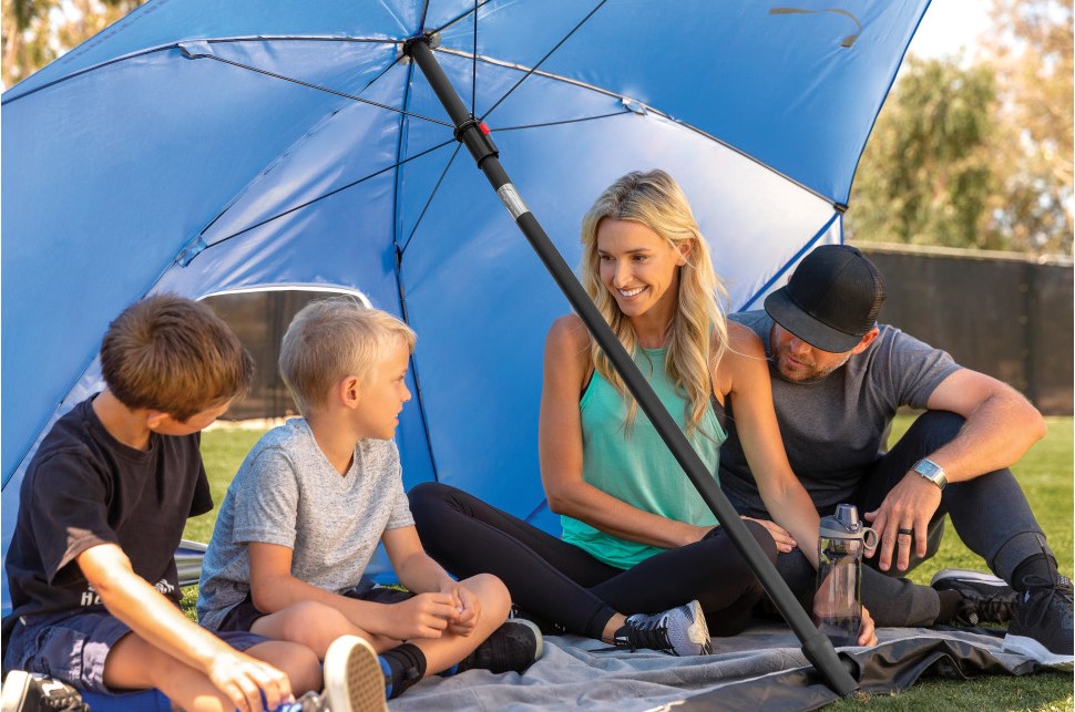 Aan boord Meevoelen Reageren Sport-Brella Ultra Strandtent - Windscherm - Parasol - Blauw |  Fitnessapparaat.nl