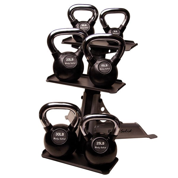 Body-Solid 3-Pair Kettlebell Rack